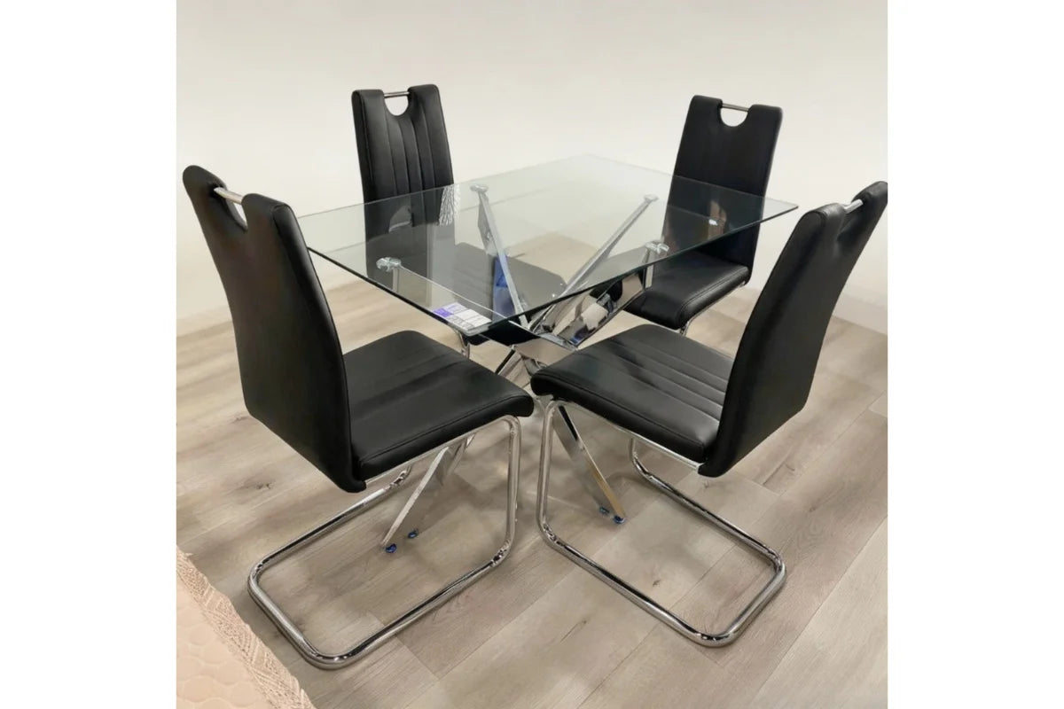 MALIBU 5-PIECE RECTANGULAR DINING TABLE SET