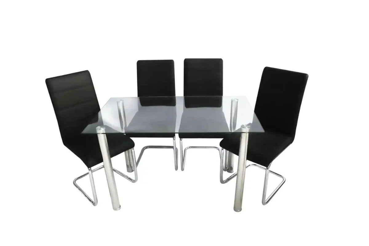 ROMAN 5-PIECE RECTANGULAR DINING TABLE SET