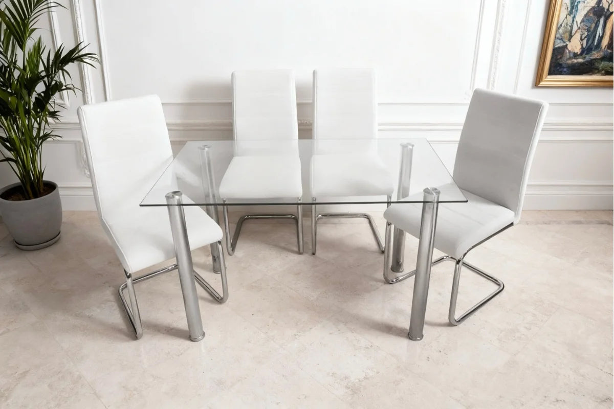 ROMAN 5-PIECE RECTANGULAR DINING TABLE SET