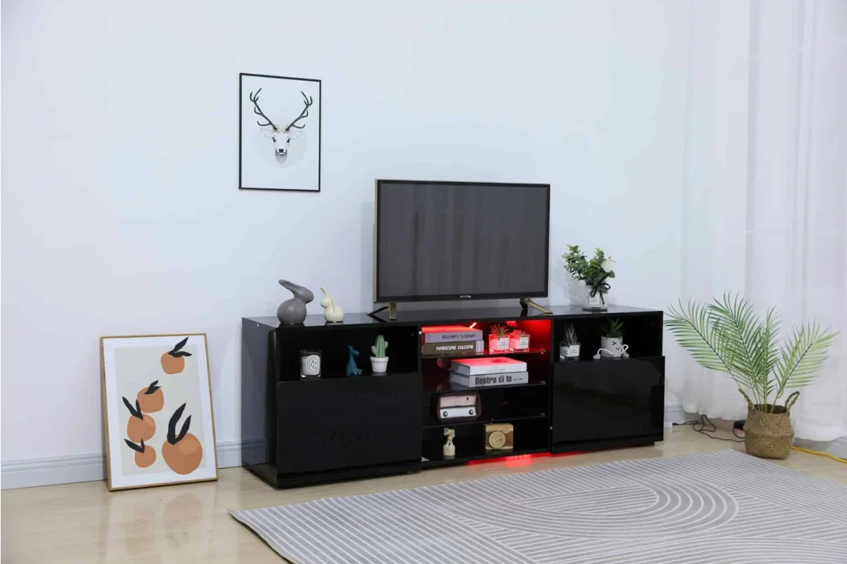 Village TV stand. 63-INCH Black