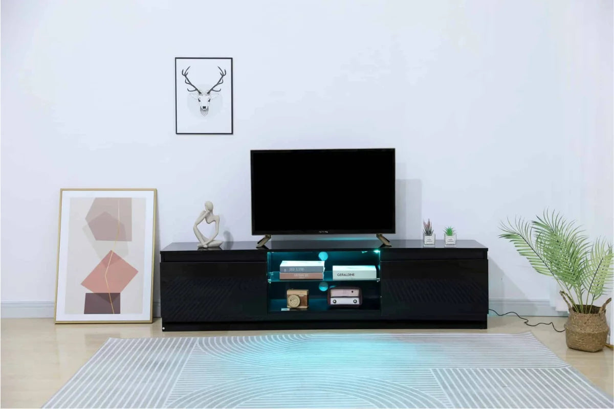 Roma TV stand 63-INCH Black