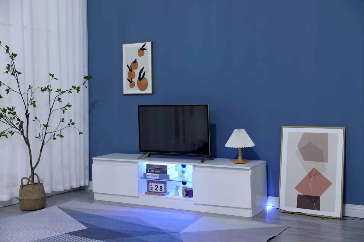 Roma TV stand 63-INCH White