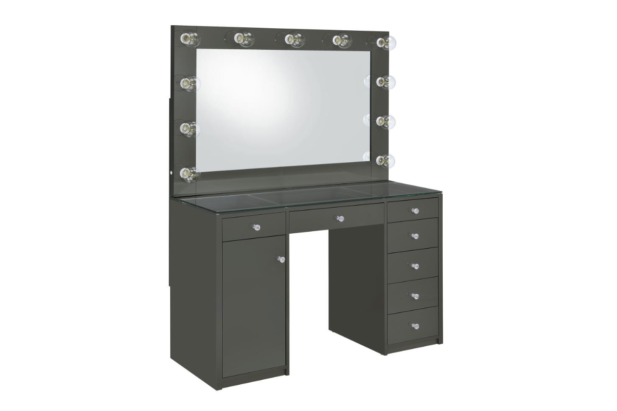 ACENA 7-DRAWER VANITY SET WITH LIGHTING HIGH GLOSS