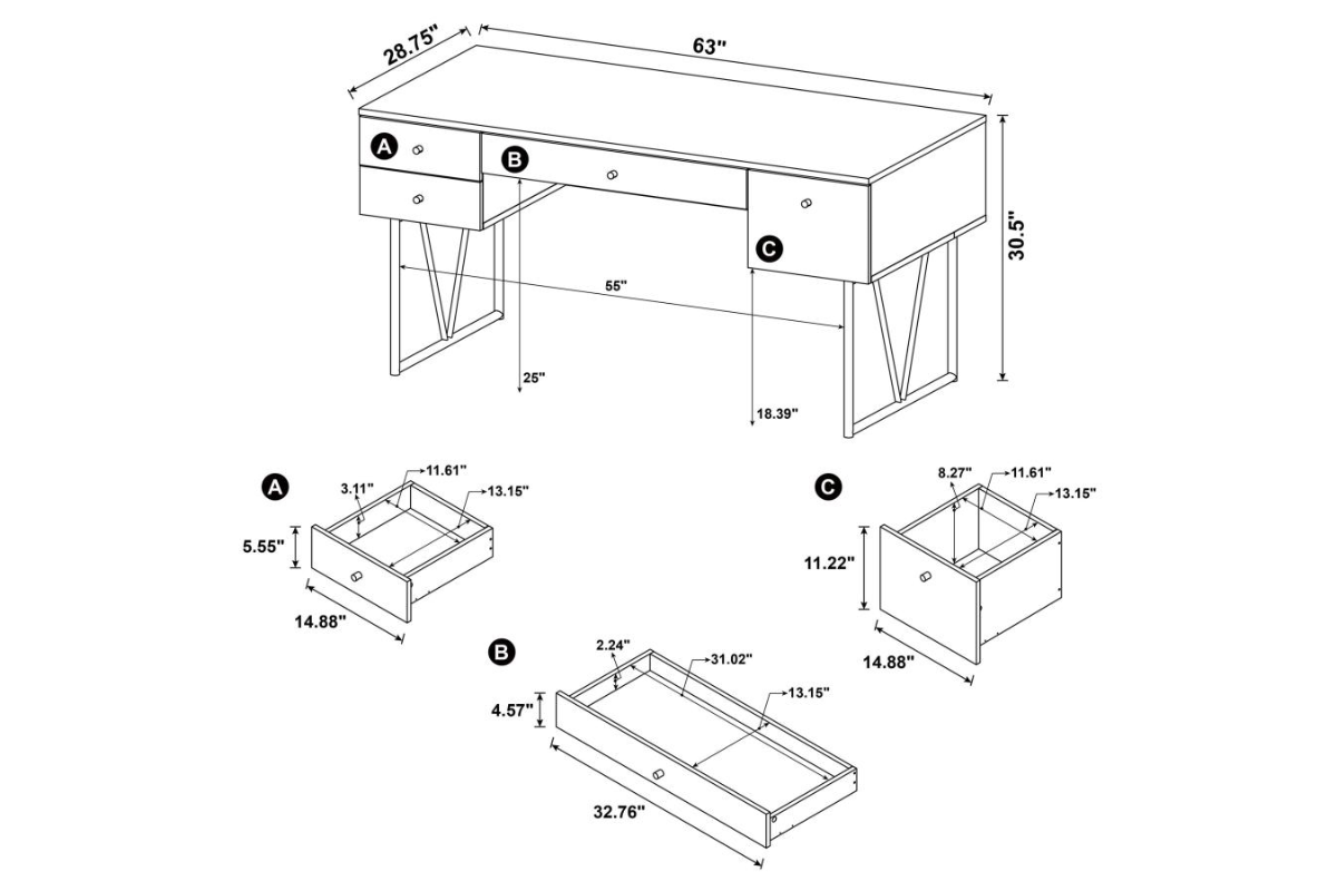 ANALIESE 63-INCH 4-DRAWER