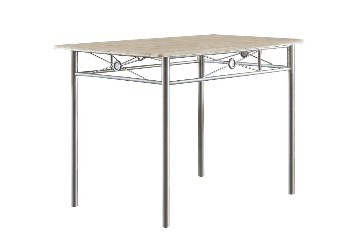 ANNA 5-PIECE RECTANGULAR DINING TABLE SET SILVER