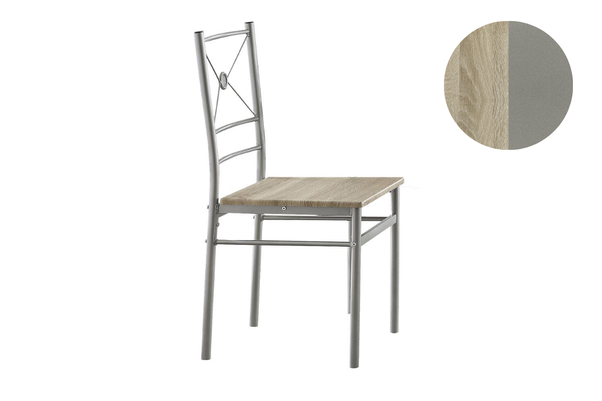 ANNA 5-PIECE RECTANGULAR DINING TABLE SET SILVER
