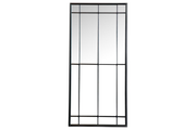 ANNETTA 24 X 52 INCH WINDOW PANE WALL MIRROR BLACK