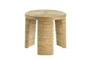 ARTINA WOVEN RATTAN ROUND SIDE END TABLE NATURAL BROWN