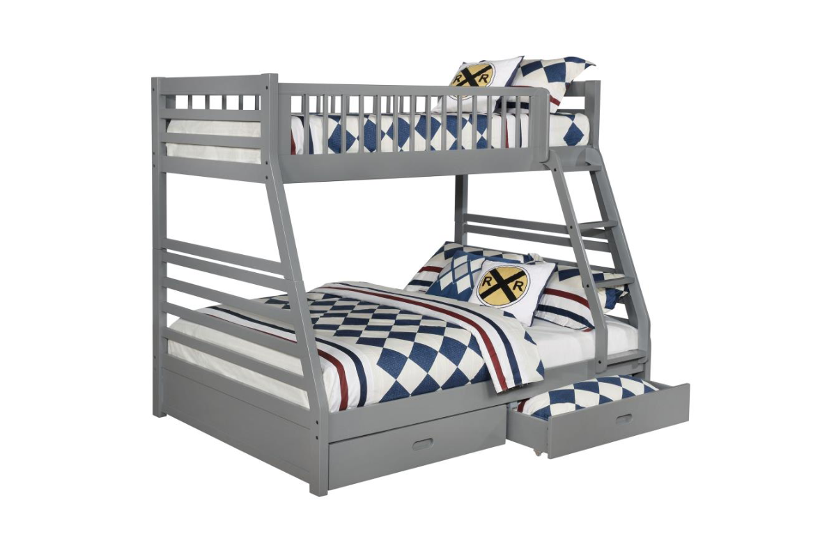 ASHTON 2-DRAWER WOOD TWIN OVER FULL BUNK BED
