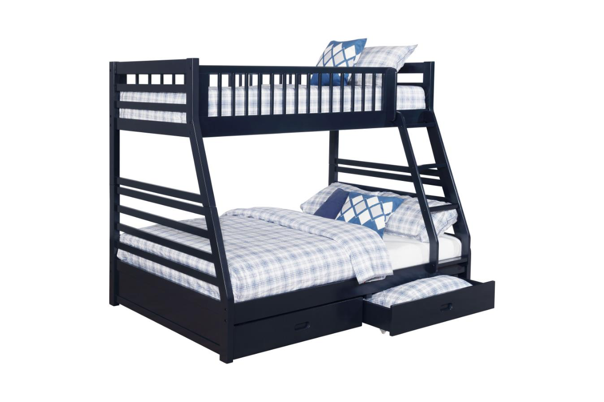 ASHTON 2-DRAWER WOOD TWIN OVER FULL BUNK BED