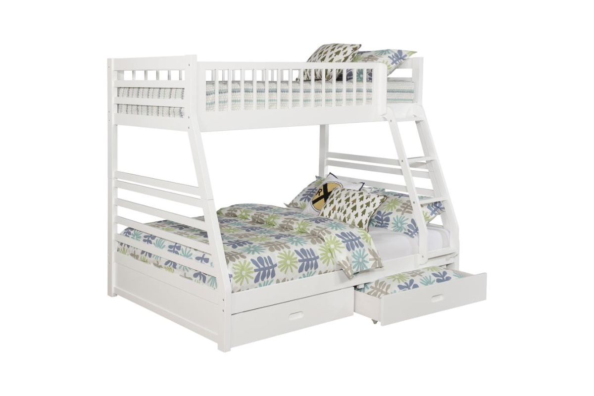 ASHTON 2-DRAWER WOOD TWIN OVER FULL BUNK BED