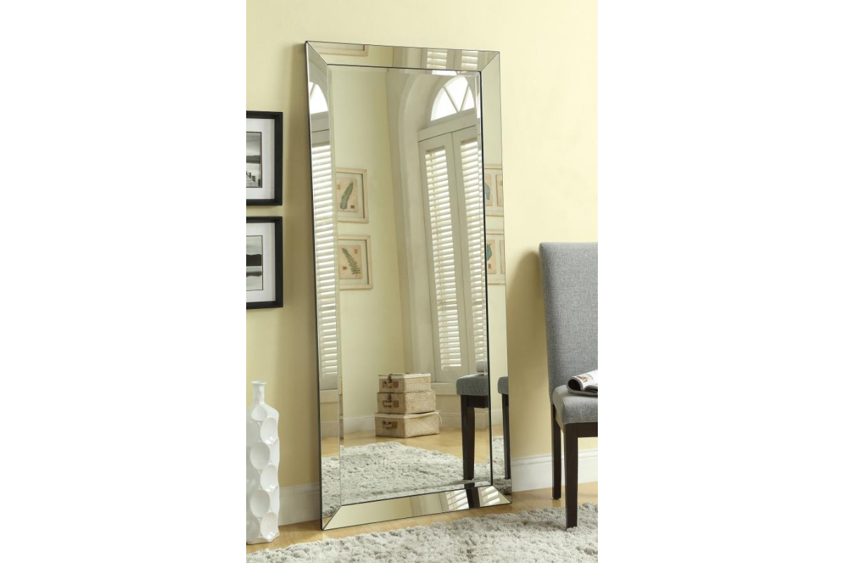 BARNETT 30 X 70 INCH FULL LENGTH FLOOR OR WALL MIRROR SILVER