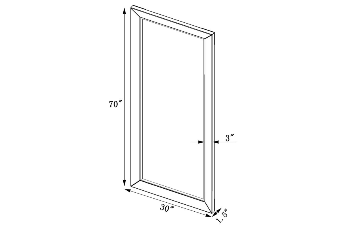 BARNETT 30 X 70 INCH FULL LENGTH FLOOR OR WALL MIRROR SILVER