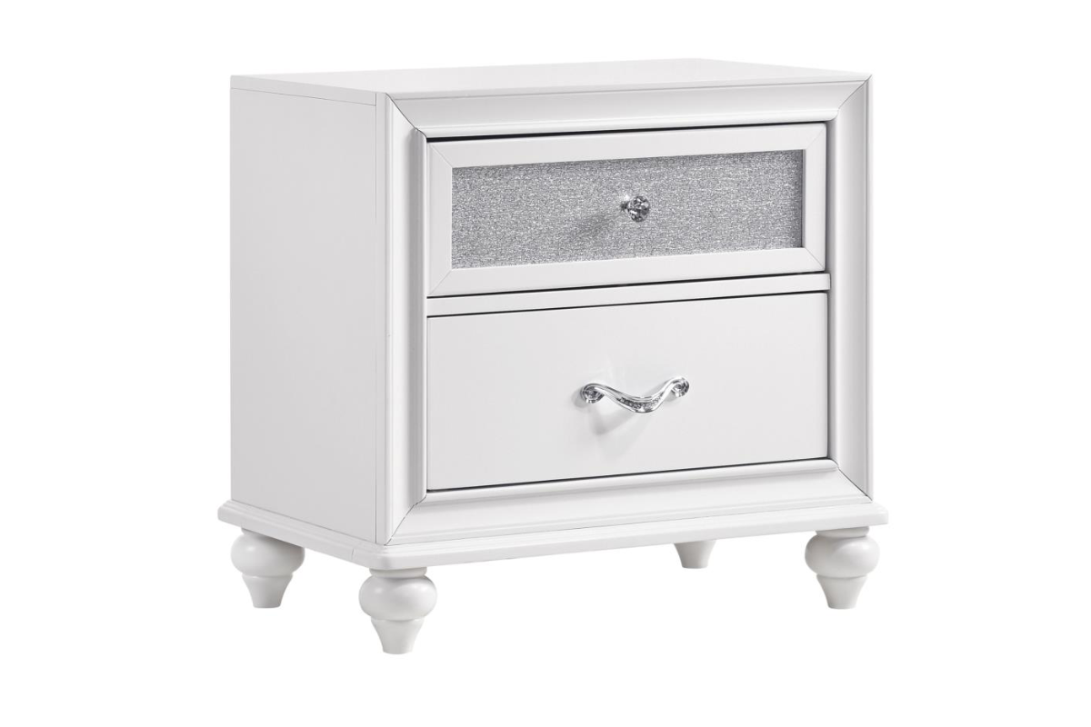 BARZINI 2-DRAWER NIGHTSTAND WHITE
