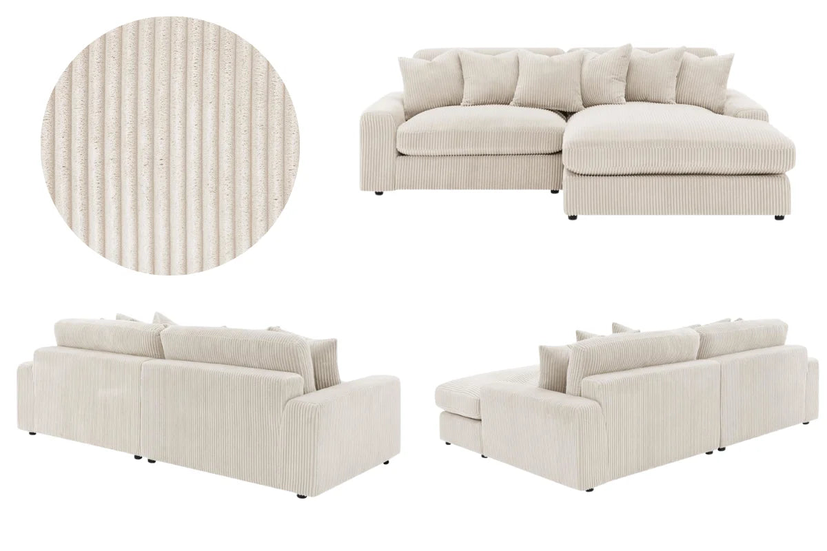 BLAINE UPHOLSTERED REVERSIBLE CHAISE SECTIONAL SOFA SAND