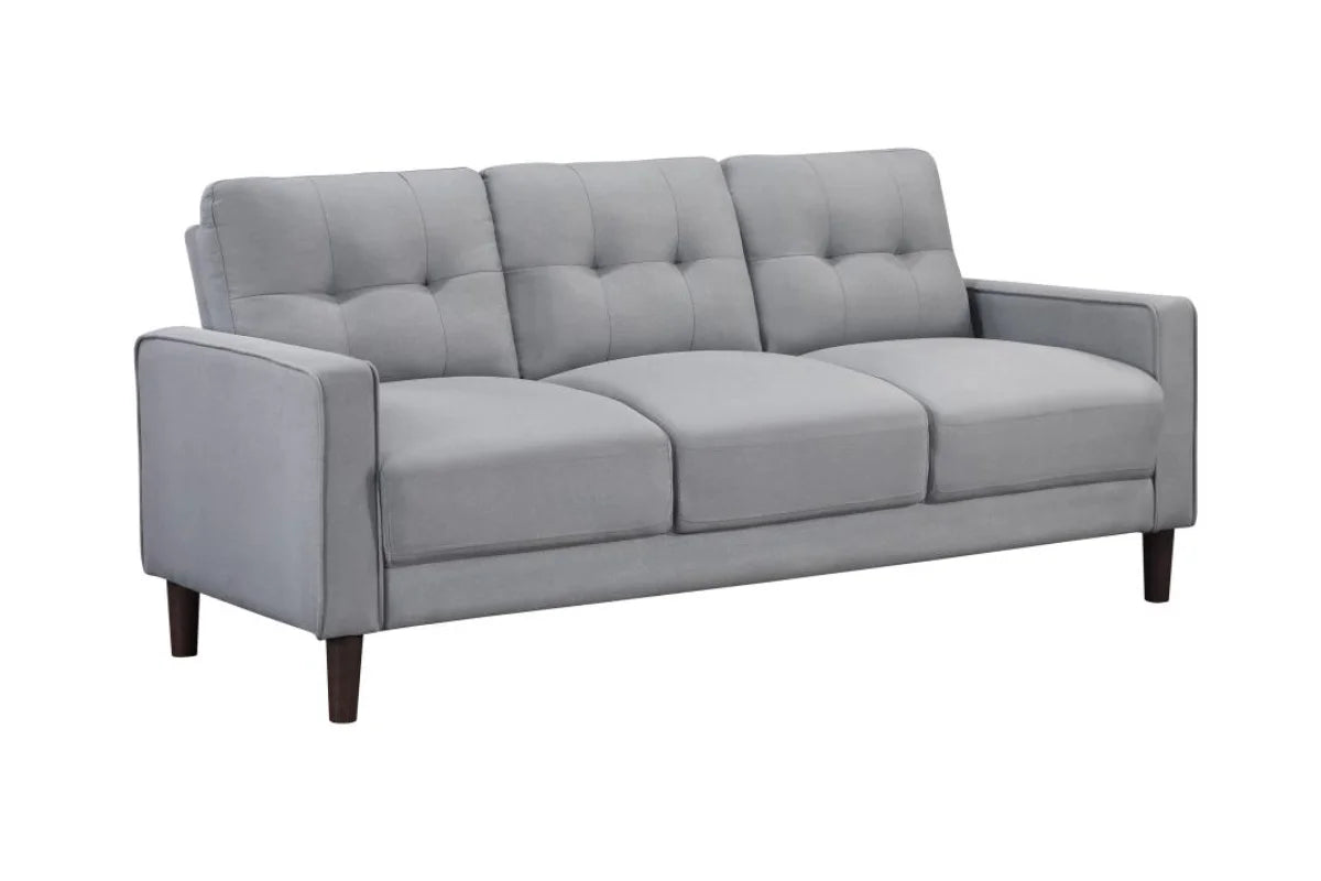 BOWEN  UPHOLSTERED TRACK ARM TUFTED SOFA SET GREY