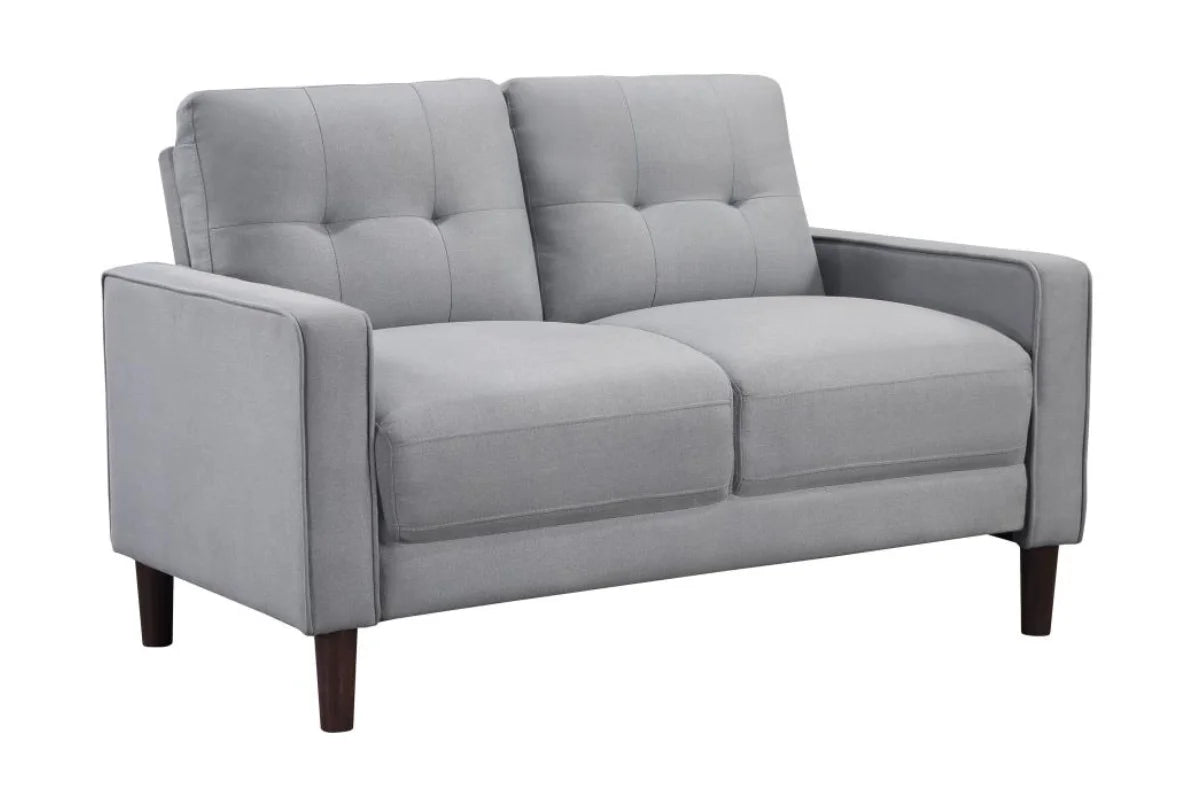 BOWEN  UPHOLSTERED TRACK ARM TUFTED SOFA SET GREY