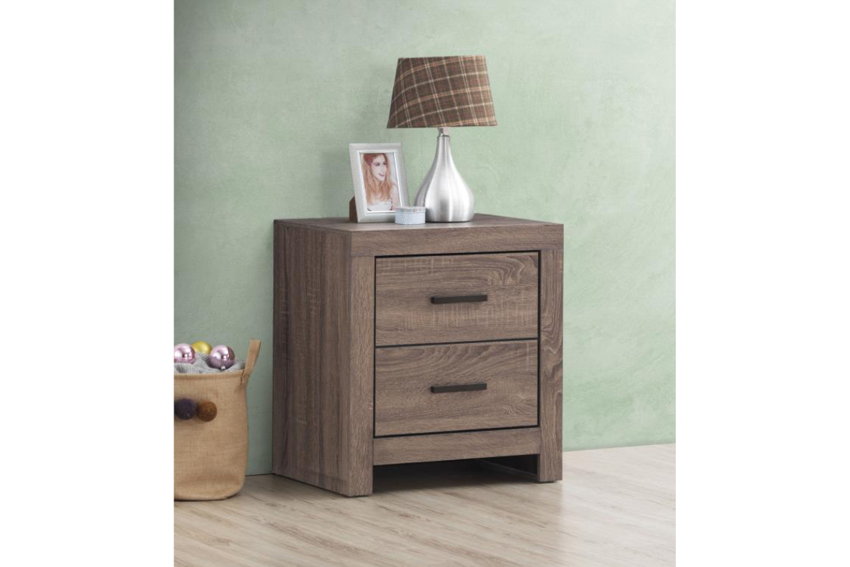 BRANTFORD 2-DRAWER NIGHTSTAND BARREL OAK
