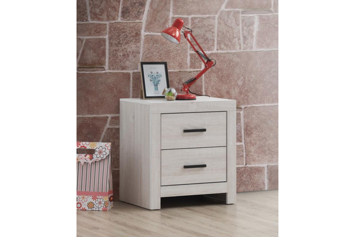 BRANTFORD 2-DRAWER NIGHTSTAND COASTAL WHITE