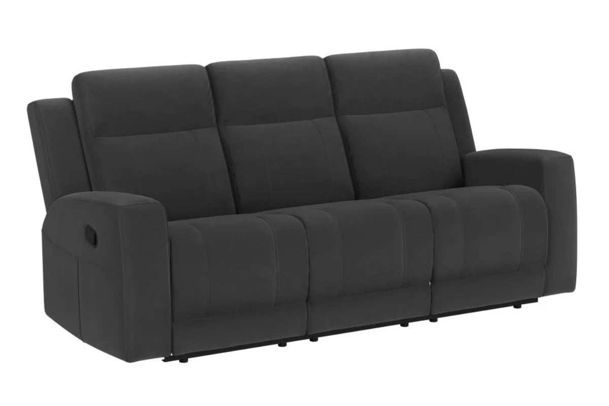 Brentwood  Upholstered Reclining Sofa Set Charcoal