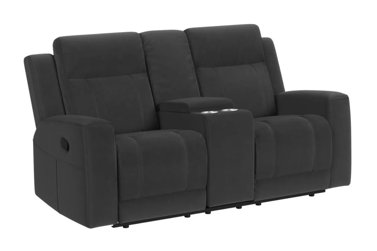 Brentwood  Upholstered Reclining Sofa Set Charcoal