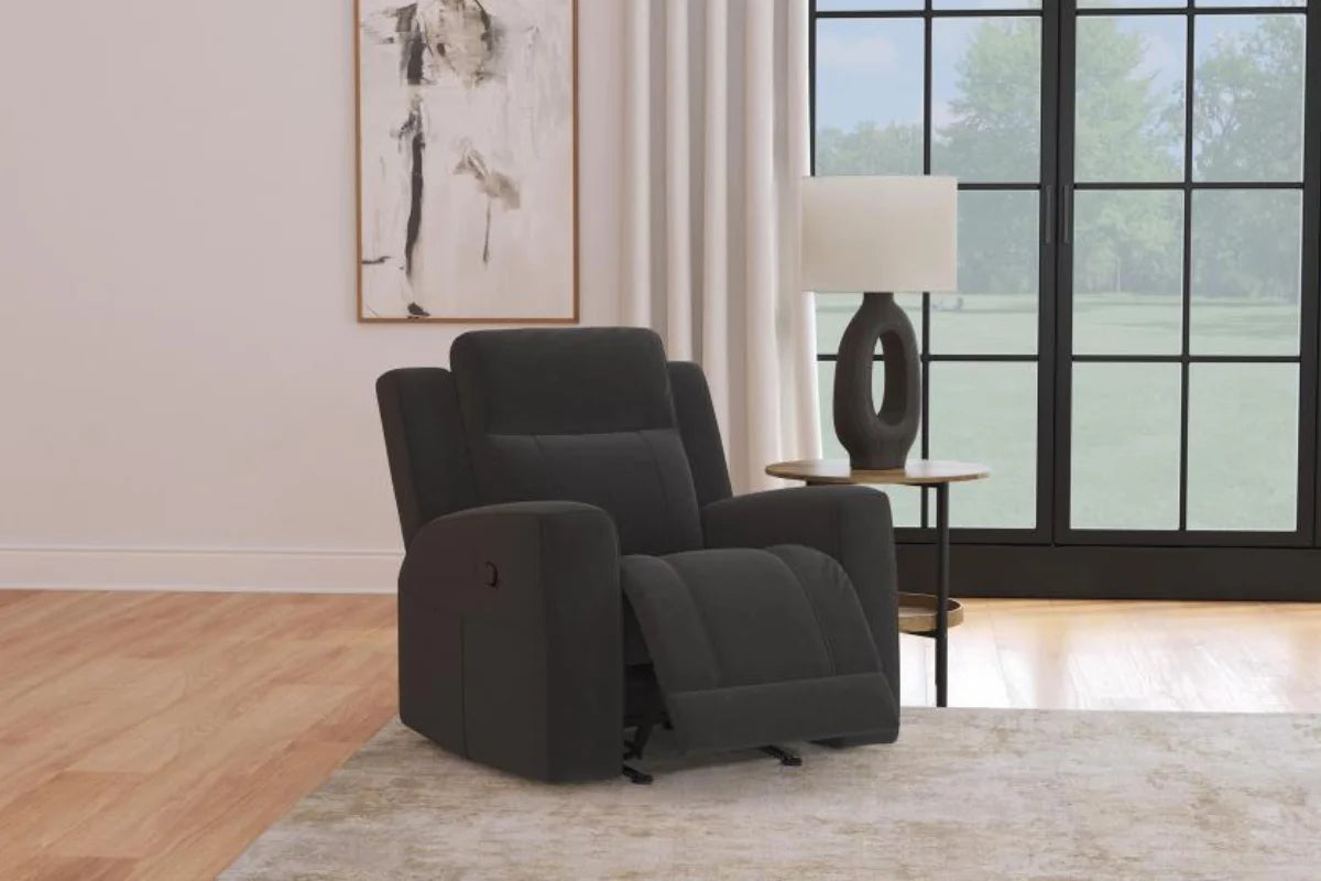 Brentwood  Upholstered Reclining Sofa Set Charcoal