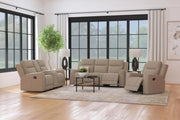 Brentwood Upholstered Reclining Sofa Set Taupe