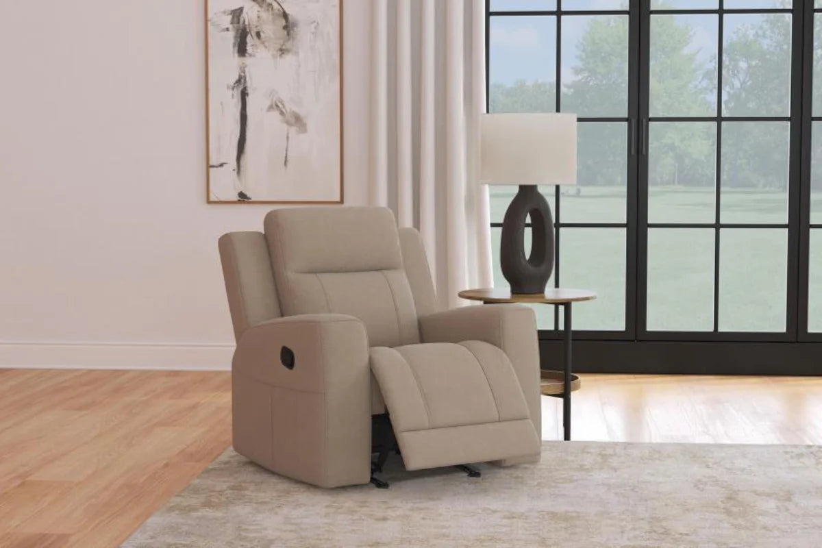 Brentwood Upholstered Reclining Sofa Set Taupe