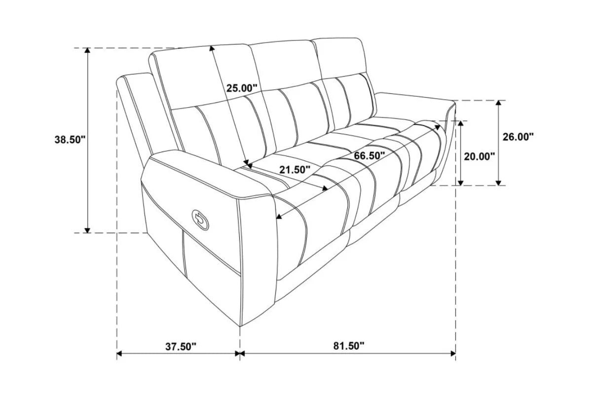 Brentwood Upholstered Reclining Sofa Set Taupe