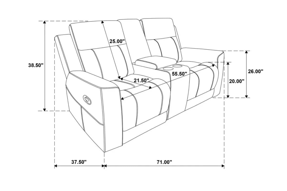 Brentwood Upholstered Reclining Sofa Set Taupe