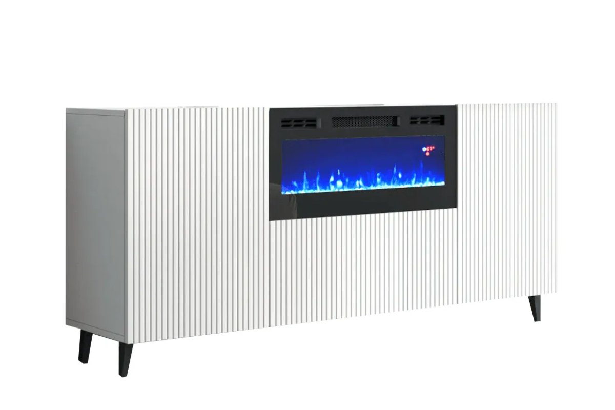 Buffet Sideboard B301-LED 245M Doors White Lacquer UV