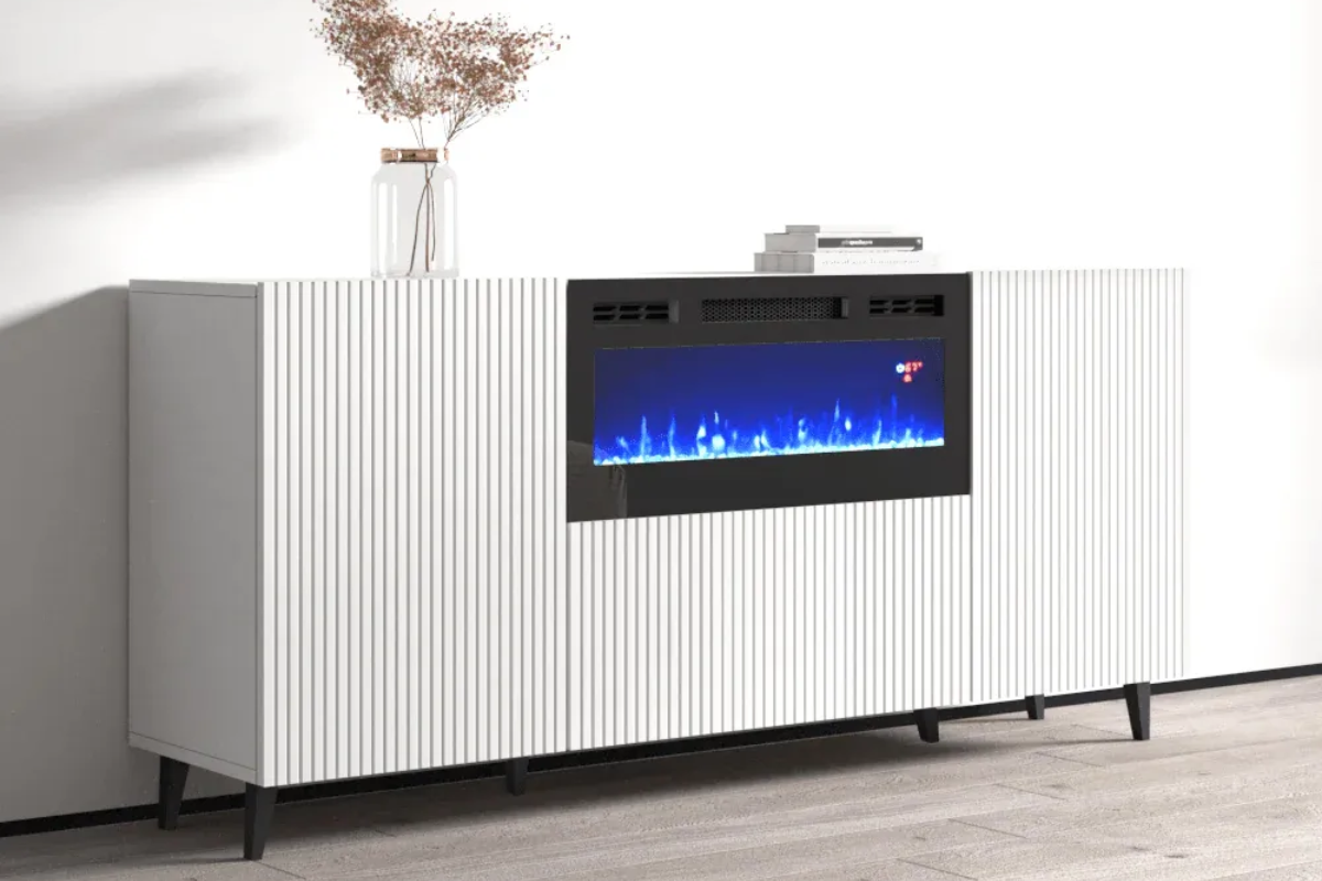 Buffet Sideboard B301-LED 245M Doors White Lacquer UV