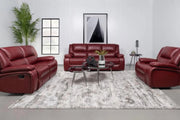 CAMILA  UPHOLSTERED RECLINING SOFA SET RED