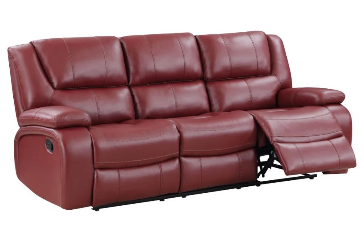 CAMILA  UPHOLSTERED RECLINING SOFA SET RED