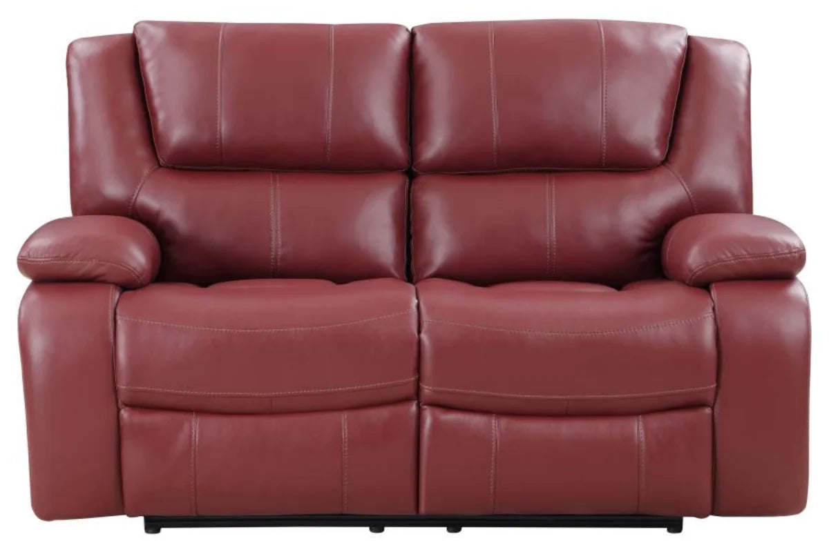 CAMILA  UPHOLSTERED RECLINING SOFA SET RED