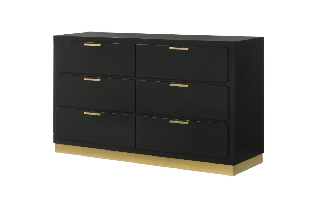 CARAWAY 6-DRAWER DRESSER BLACK