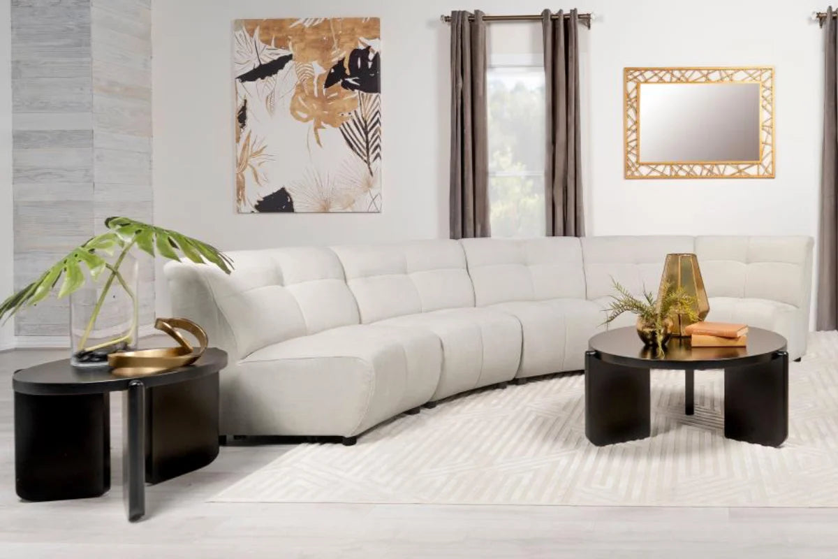 CHARLOTTE  UPHOLSTERED MODULAR SECTIONAL SOFA IVORY