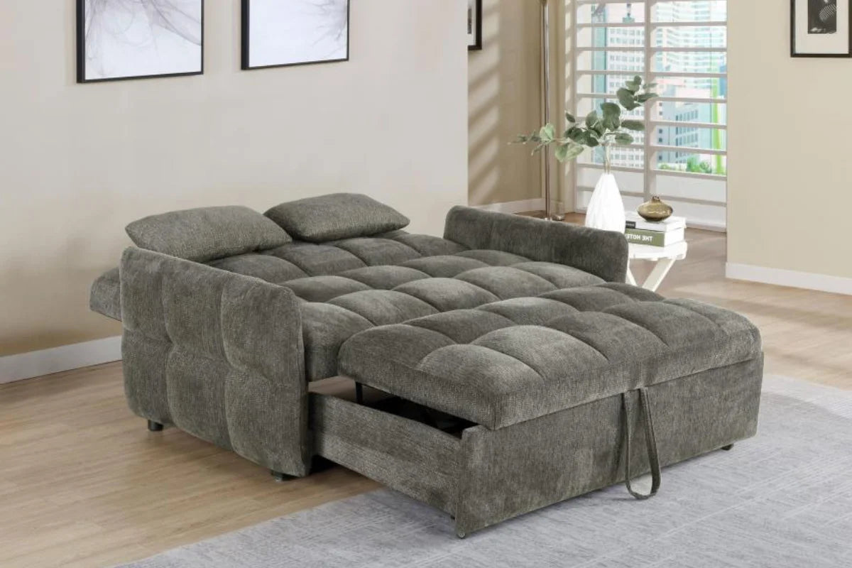 COTSWOLD UPHOLSTERED CONVERTIBLE SLEEPER SOFA BED DARK GREY