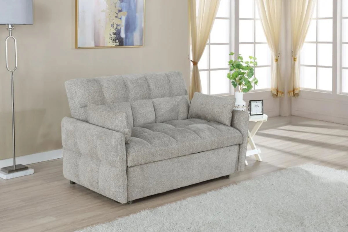 COTSWOLD UPHOLSTERED CONVERTIBLE SLEEPER SOFA BED LIGHT GREY