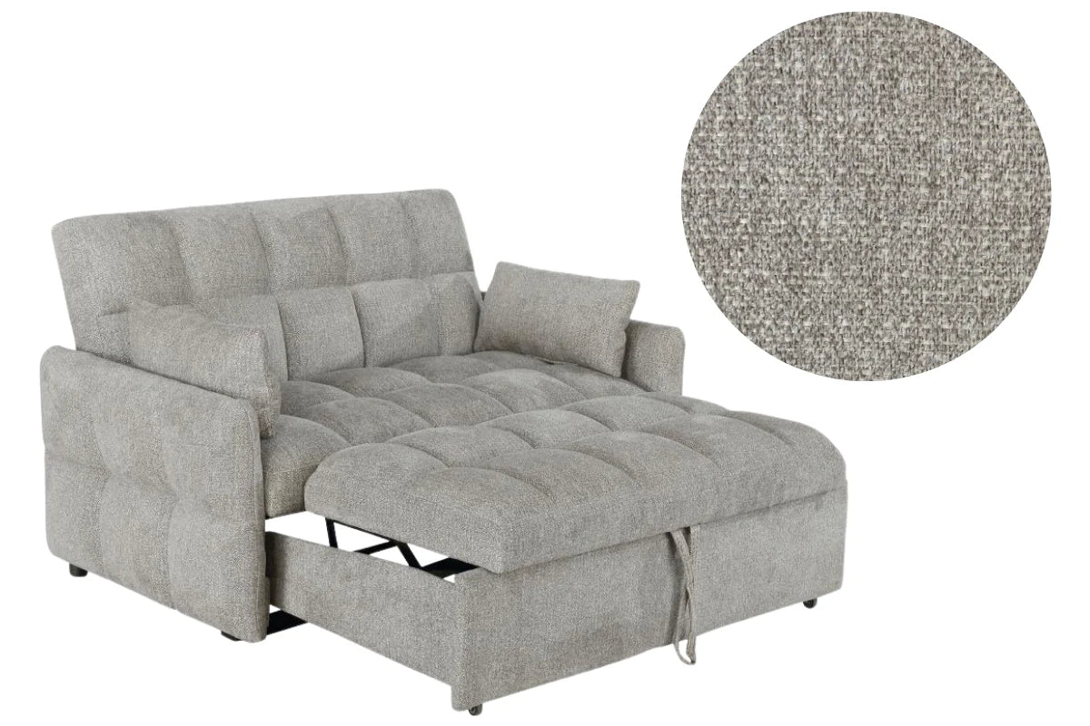 COTSWOLD UPHOLSTERED CONVERTIBLE SLEEPER SOFA BED LIGHT GREY