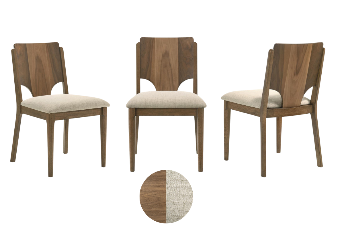 CRESTMORE 7-PIECE RECTANGULAR DINING TABLE SET WALNUT