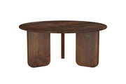 DALE ROUND SOLID MANGO WOOD COFFEE TABLE BROWN