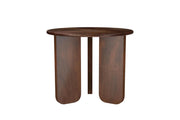 DALE ROUND SOLID MANGO WOOD SIDE END TABLE BROWN