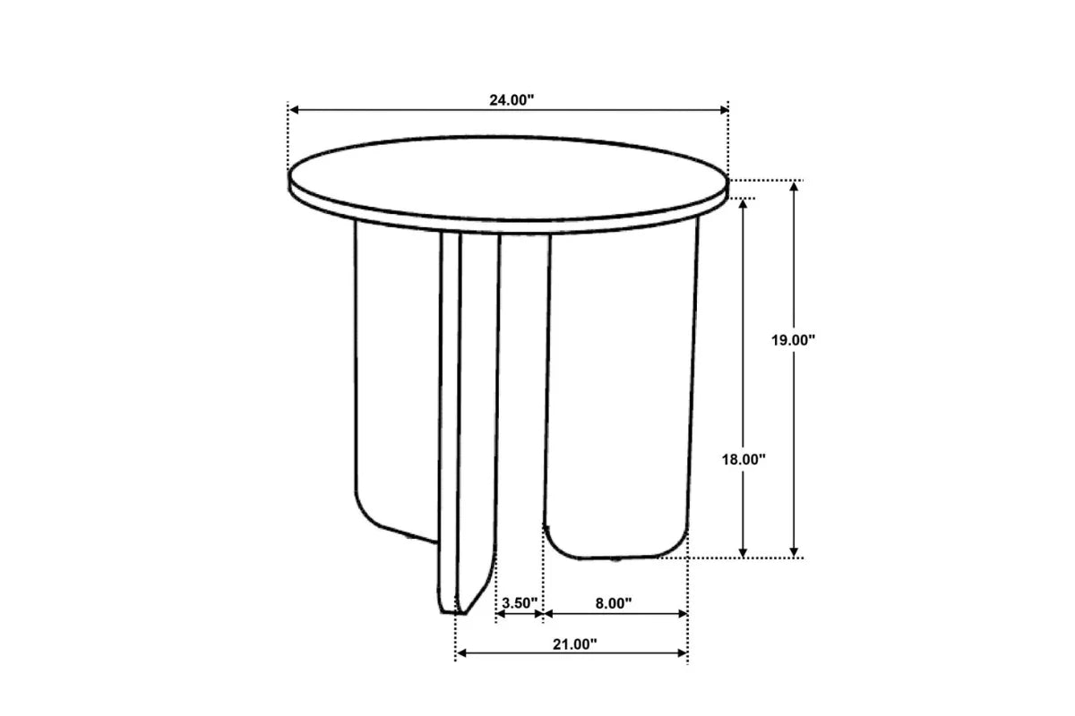 DALE ROUND SOLID MANGO WOOD SIDE END TABLE BROWN