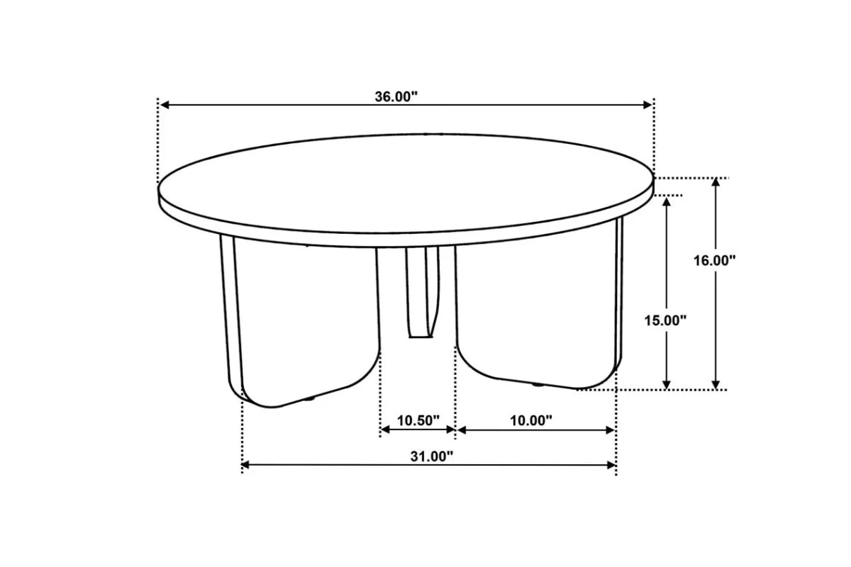 DALE ROUND SOLID MANGO WOOD COFFEE TABLE BROWN