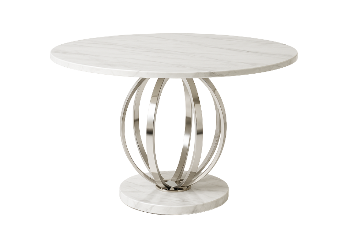 Danna Dining Table White Marble Top