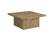 DEVAR SQUARE ENGINEERED WOOD COFFEE TABLE MANGO BROWN