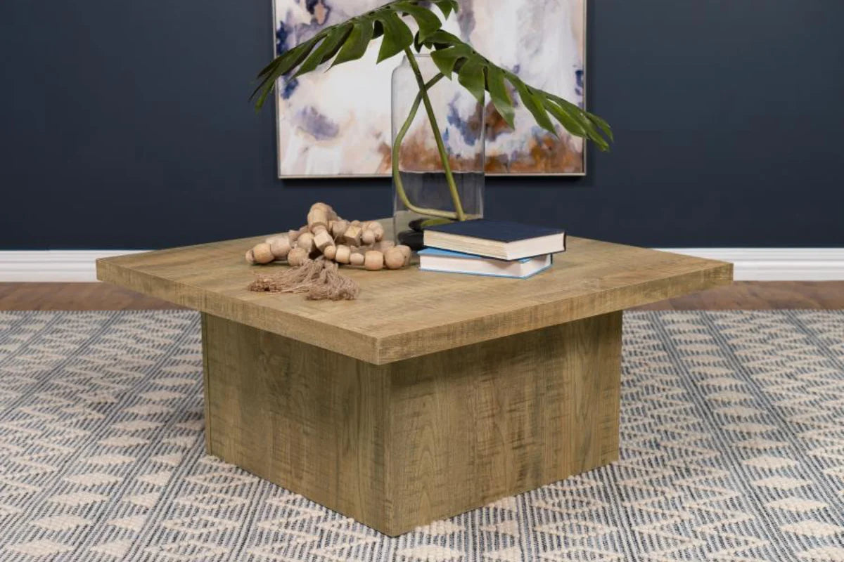 DEVAR SQUARE ENGINEERED WOOD COFFEE TABLE MANGO BROWN