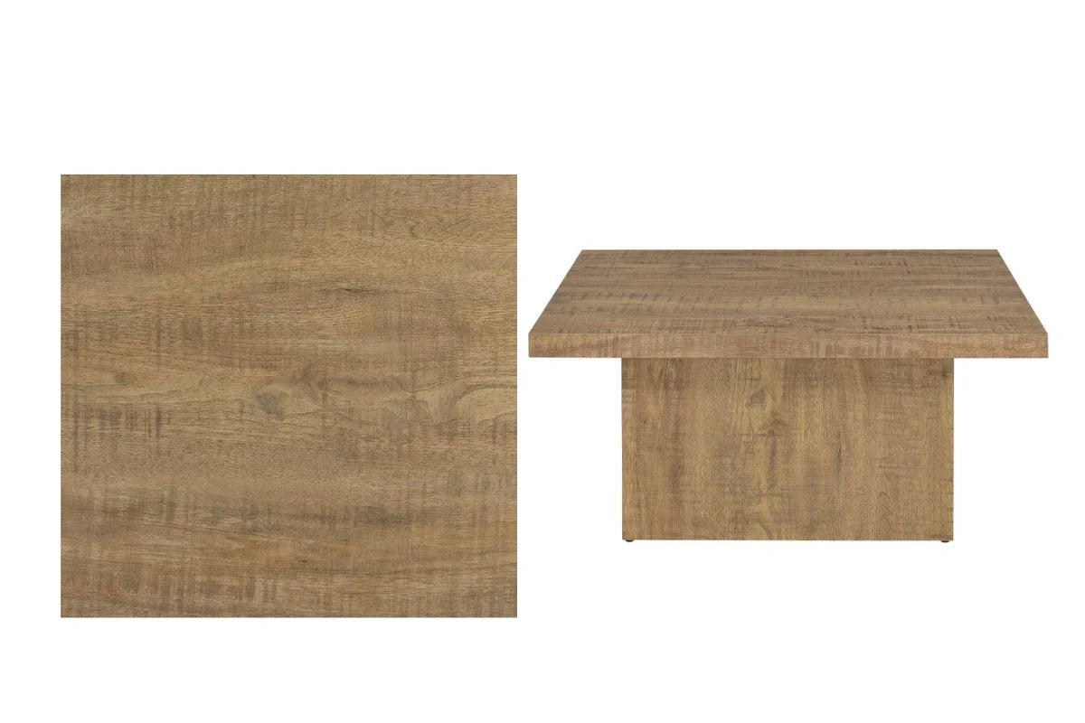 DEVAR SQUARE ENGINEERED WOOD COFFEE TABLE MANGO BROWN