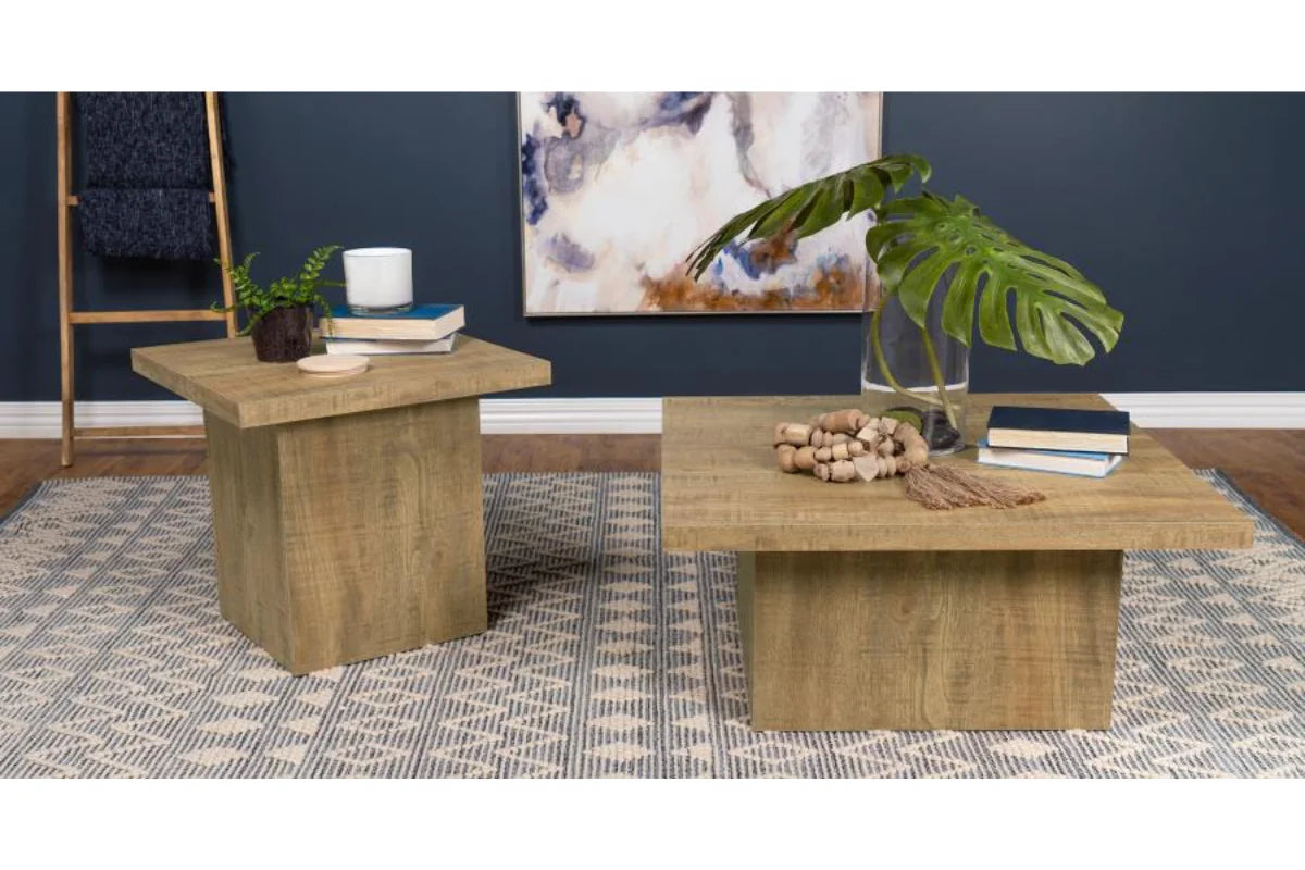 DEVAR SQUARE ENGINEERED WOOD COFFEE TABLE MANGO BROWN